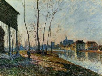 Alfred Sisley : February Morning at Moret-sur-Loing